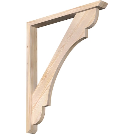 Ekena Millwork Olympic Slat Smooth Bracket w/ Offset Brace, Douglas Fir, 3 1/2"W x 30"D x 36"H BKT0402X30X36OLY06SDF